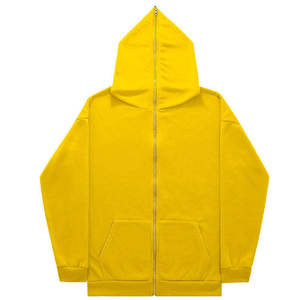 Sweat à capuche unisexe de qualité supérieure, fermeture éclair intégrale, couleur rouge, en polaire/tissu éponge français, séchage rapide, respirant, pour l'hiver - Product Image 1