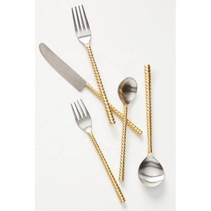 New Designer Luxury Cutlery Set <b>Gold</b> Polished Flatware Chopstick Round Style Handle <b>Vintage</b> Stainless Steel Utensils - Product Image 6