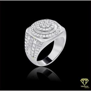 Bague ronde brillante en diamant de laboratoire en argent 925 de luxe pour les détaillants et les revendeurs de bijoux - Product Image 4