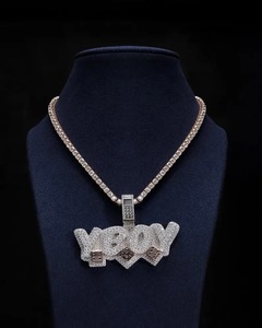 Iced Out Boy Pendant with <b>Dice</b> Design Fully Moissanite 925 Sterling Silver Custom Hip Hop Style Party Pendant for <b>Men</b> - Product Image 3