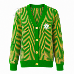 Chi Eta Phi Sorority <b>Cardigan</b> <b>Sweater</b> Women's Embroidered Crest Button front V-Neck Long Sleeve <b>Cardigan</b> Greek Life Apparel - Product Image 1