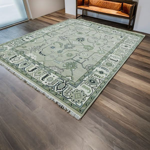 Tapis Oushak noué à la main de qualité supérieure, tapis en laine à motifs floraux roses, 8x10 pieds, style vintage, grands tapis pour salon, décoration intérieure, MOQ 1 pièce - Product Image 1