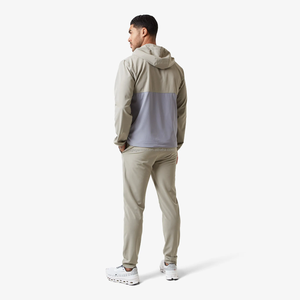 Survêtement léger à capuche pour homme, manches longues, color block, séchage rapide, coupe sportive classique, idéal pour le printemps, en polyester avec poches latérales - Product Image 2