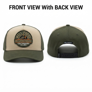Gorra Trucker Personalizada de 5 Paneles Ajustable, Lona Resistente de 280 GSM, Malla Transpirable, Color Negro Oliva, Parche Bordado en 3D - Product Image 4