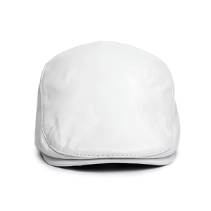 Gorra Plana Transpirable de Lona y Cuero PU Rojo, Ajustable, Unisex, Estilo Europeo, Informal, para Exteriores, para Adultos, para Usar en Primavera y Otoño - Product Image 2