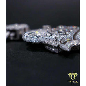 Luxury <b>Custom</b> Personalized <b>Name</b> Logo Moissanite GIA Certified Pendant <b>Necklace</b> Hip Hop Jewelry Gold Plated 925 Sterling Silver - Product Image 5