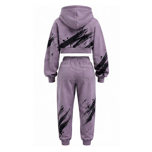 Ensemble de sweats à capuche personnalisés avec tissu confortable, design moderne et style deux pièces assorti pour femmes - Product Image 4