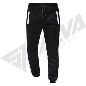 Ensemble de survêtement pour homme à capuche avec blocs de couleur, tenue décontractée d'hiver, couleurs personnalisables, en polyester et coton tricoté respirant, pantalon de jogging - Product Image 2
