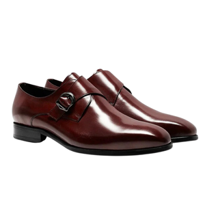 Chaussures habillées pour hommes en cuir véritable, bout rond, style bureau, fabricant OEM - Product Image 1