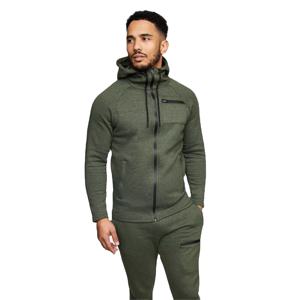 Sudadera con capucha y cremallera para hombre, pantalones de chándal de dos piezas, chándal con bolsillos, conjunto para trotar con cremallera, otoño - Product Image 2