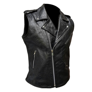 Gilet en cuir haut de gamme en cuir véritable, fabrication OEM, marque privée, approvisionnement en gros, exportation, marché du vêtement - Product Image 1