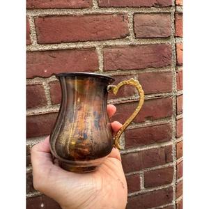 Antique Copper <b>Mug</b> With Brass Handle Reusable Food Grade Vintage <b>Mugs</b> For Champagne Juice Drinking Household Use - Product Image 5