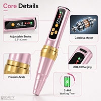 Stylo de tatouage PMU sans fil LOVBEAUTY, rechargeable, aiguille jetable, stylo de maquillage permanent pour salon de beauté