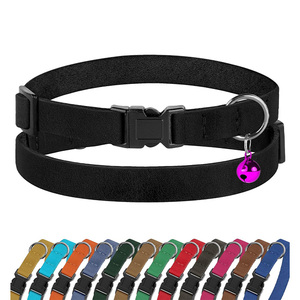 Collier pour chat en cuir de vachette véritable, nouveau design personnalisé, plusieurs couleurs, collier de luxe pour chats, fournitures en gros - Product Image 4