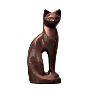 Rust Patina Calico Sitting <b>Cat</b> Brass Cremation <b>Urn</b> For Human Pet Ashes Luxury Eco-Friendly Durable Honoring Funeral Supplies - Product Image 4