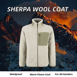 Veste en laine sherpa personnalisable en gros avec capuche et fermeture éclair, en polaire, pour hommes et femmes, design décontracté en velours côtelé, chaude pour l'hiver, teinte - Product Image 2