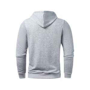 Sweat-shirt à capuche noir zippé, coupe ajustée, en polyester tricoté, décontracté, pour l'automne, avec poche avant - Product Image 5