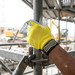 Best Performance Durable Heavy-Duty Goat Grain Leather Safety <b>Gloves</b> Adjustable Wristband Soft Comfortable Fire Proof - Product Image 3