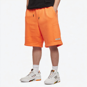 High Quality <b>Men</b> Cotton <b>Fleece</b> <b>Shorts</b> Solid Casual Mid Breathable for Online Sale Custom Logo - Product Image 1