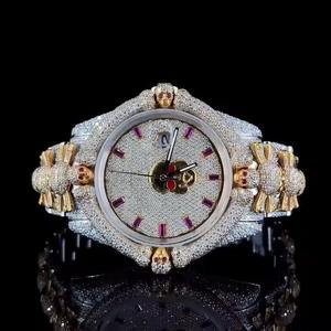 Reloj de Diamantes Moissanite al por Mayor para Hombre, Estilo Hip Hop, con Acabado Premium, Disponible para la Venta - Product Image 1