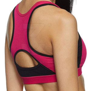 Soutien-gorge de sport moderne et simple à maintien élevé avec logo frontal, en tissu écologique et respirant à séchage rapide pour le yoga et l'entraînement féminin - Product Image 4