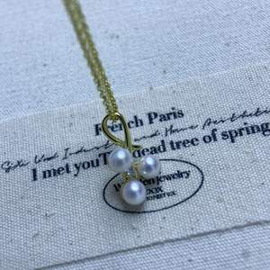 Collar de Perlas de Agua Dulce con Colgante de 5-6 mm, Estilo Gota de Agua, Simple y Fresco, Forma de Arroz, con Detalles de Diamantes, Perla sin Núcleo - Product Image 3