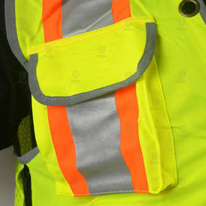 Chaleco de Seguridad Reflectante de Alta Visibilidad para Construcción, OEM 2026, Buena Calidad, con Bolsillos, Logotipo Personalizado, con Muestra Gratuita - Product Image 4