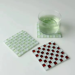 Juego de Posavasos de Mosaico Hechos a Mano TCE, Vajilla Decorativa Premium, Posavasos Resistentes al Calor para Hogar, Oficina, Regalo y Suministro al por Mayor - Product Image 1