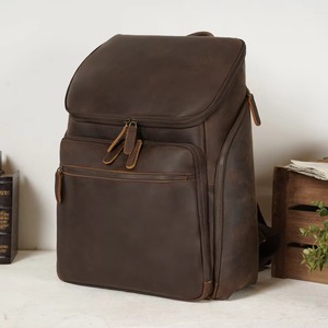 Luxury <b>Waterproof</b> Leather Laptop Bag Anti-Theft Vintage Travel Rucksack Genuine Leather Multi-Pocket LBP-0431 - Product Image 1