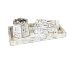 ชุดกล่องถาดเตาน้ำมันหอมระเหยไฟฟ้าแม่ของไข่มุกฝังกระถางธูปไม้วัสดุไม้รอมฎอนของขวัญมีกลิ่นหอม - Product Image 1