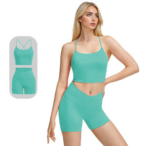 Ropa Deportiva para Mujer, Camiseta de Yoga sin Costuras de Color Sólido, Manga Larga, Top Corto para Entrenamiento, Secado Rápido, Transpirable, Conjuntos de Yoga - Product Image 4