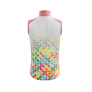 Gilet de cyclisme personnalisé par sublimation, coupe-vent, respirant, pour vélo de route, vêtements d'équipe, léger, pour hommes - Product Image 3