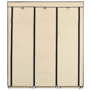 Portable <b>Cream</b> Non-Woven Fabric Collapsible <b>Wardrobe</b> - Product Image 3