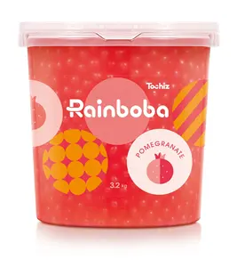 Boba Pearls JB10 Taiwan Made Pomegranate Flavor Popping Boba Pearls For Bubble Tea Bursting Pearls