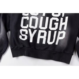 Sudadera con capucha y cremallera para hombre, estilo urbano informal, con estampado de calavera y diseño 'That's Awful Lot Cough Syrup', de tejido grueso de 370g, para primavera, venta al por mayor, Digital - Product Image 5