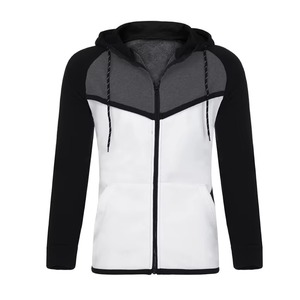 Traje Deportivo de Invierno para Hombre, con Capucha, Cierre de Cremallera, Bolsillo Oculto, Prenda Ligera Teñida, de Algodón, Informal, para Entrenamiento, Running y Gimnasio - Product Image 1