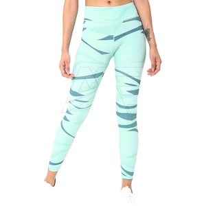 กางเกงเลกกิ้งใส่เล่นโยคะของผู้หญิงเอวยางยืดพิมพ์ลายซับลิเมชัน - Product Image 1