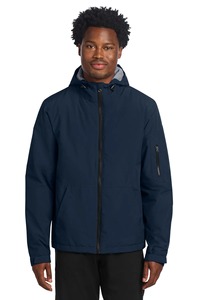 Veste à capuche personnalisée pour homme, imperméable, coupe-vent, doublée polaire, fermeture éclair intégrale, vêtements de sport d'extérieur, vert forêt, vente en gros - Product Image 2