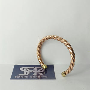 ขายร้อนสร้อยข้อมือทองแดงอาการปวดข้ออักเสบบรรเทา Twisted สุขภาพทองแดงแม่เหล็กบําบัดข้อมือกําไลข้อมือ - Product Image 4