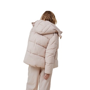 Vestes matelassées classiques pour femmes, très vendues, avec capuche, logo, fermeture éclair, style décontracté - Product Image 3