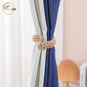 Attaches de rideaux en jute de style rustique – Supports de rideaux faits à la main en fibres naturelles pour la décoration de fenêtres et d'intérieurs - Product Image 2