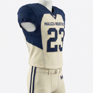 Tenue de football américain à régulation thermique, entièrement sublimée, en maille respirante, kit d'équipement professionnel pour équipes de football - Product Image 1