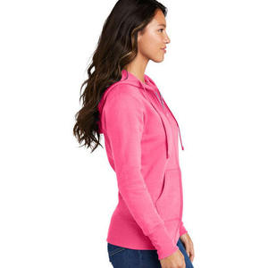 เสื้อฮู้ดซิปผู้หญิง น้ำหนักเบา แห้งเร็ว สีพื้น รับสกรีนโลโก้ เสื้อฮู้ดซิปสำหรับผู้หญิง ราคาสมเหตุสมผล รับผลิตแบบ OEM - Product Image 4