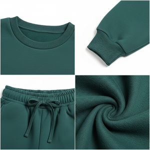 Ensemble de survêtement pour homme, sweat-shirt à col rond, ensemble de jogging avec logo personnalisé, streetwear décontracté, molleton de coton, ensemble de survêtement 2 pièces - Product Image 5