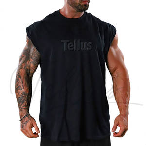 เสื้อกล้ามผู้ชายทรงสลิมฟิต ดีไซน์ทันสมัย ติดอันดับยอดนิยม ผ้าฝ้าย 100% สไตล์ฮิปฮอป คอกลม ระบายอากาศได้ดี ไซส์ใหญ่ ใส่สบาย - Product Image 3