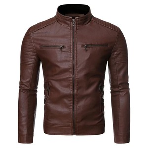 Autumn New Men Leather Coat Zipper Korean Fashion Leather <b>Sheepskin</b> Men Leather <b>Jacket</b> Trend Casual Fit Slim <b>jacket</b> for men - Product Image 5