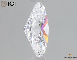 IGI Certified 1.00 CARAT Oval Cut Lab Grown CVD Diamond D Color VS1 Clarity for <b>Enchanted</b> Bloom Brooch - Product Image 5