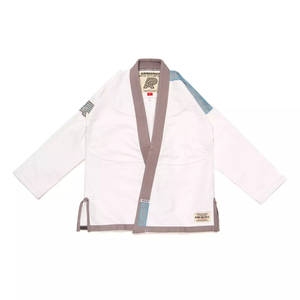 Kimono de Jiu-Jitsu Brésilien Blanc en Coton Tissé Perlé 450 GSM – Léger, Durable et Respirant pour l'Entraînement en Arts Martiaux - Product Image 1
