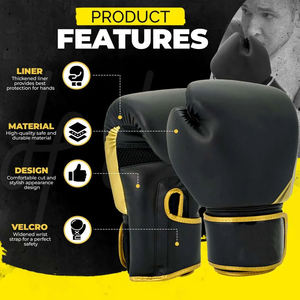Gants d'entraînement de boxe et de MMA SIDDIQUI HOSINEX en caoutchouc durable, avec lacets au poignet, écologiques, imperméables, légers, respirants, personnalisables - Product Image 2