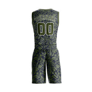 Conjunto de Uniforme de Baloncesto Sublimado Personalizado de Primera Calidad, Malla Blanca Transpirable, Unisex, Ajuste Atlético para Adultos, Nombre del Equipo 00 Negro - Product Image 2